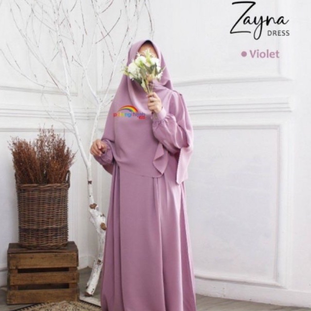 Zayna Dress Violet Pelangi Hijab