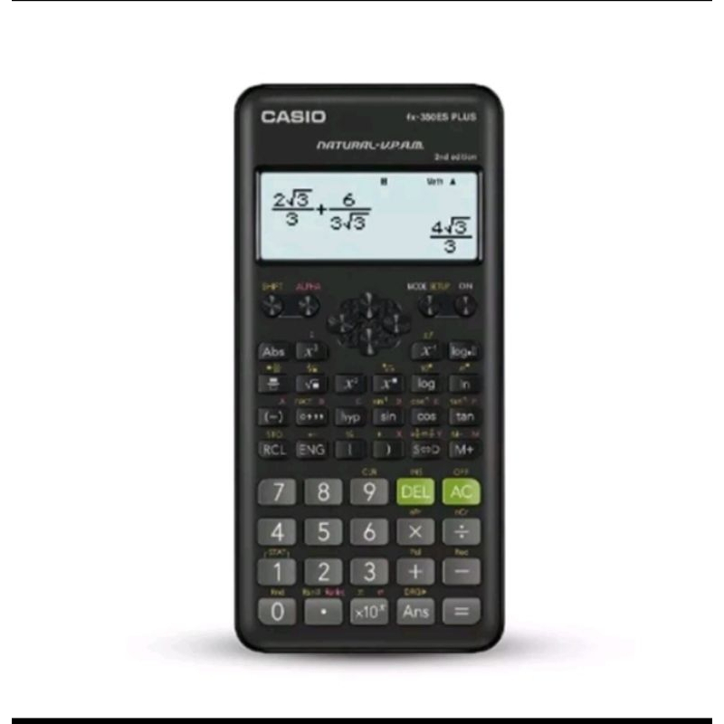 

alat berhitung kalkulator Casio FX-350ES PLUS BK - 2nd edition calculator praktis kalkulator sekolah kalkulator kuliah scientific/saintifik - 252 fungsi