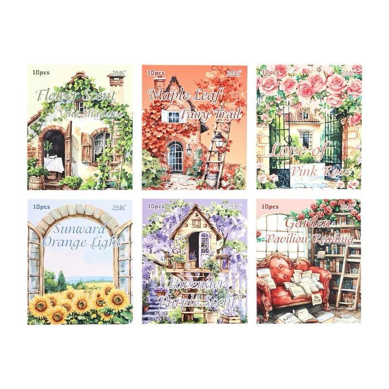 

10 Sheets/pack Garden Dream Language Retro Stickers Pack