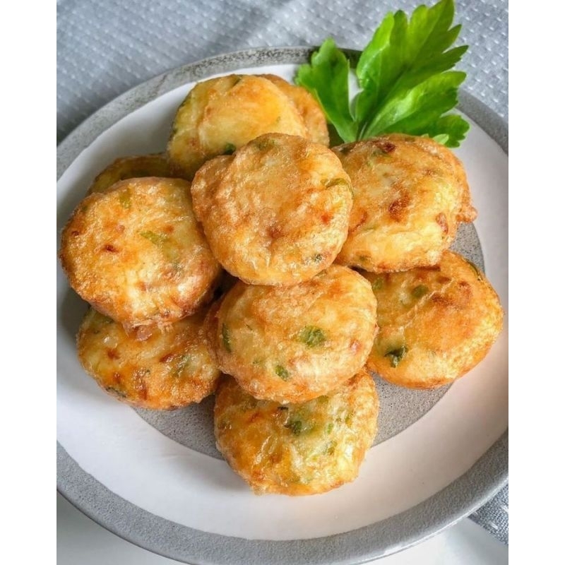 

isi 12 pcs perkedel kentang ayam daging kombinasi frozen food home made kualitas premium by dapur taqii