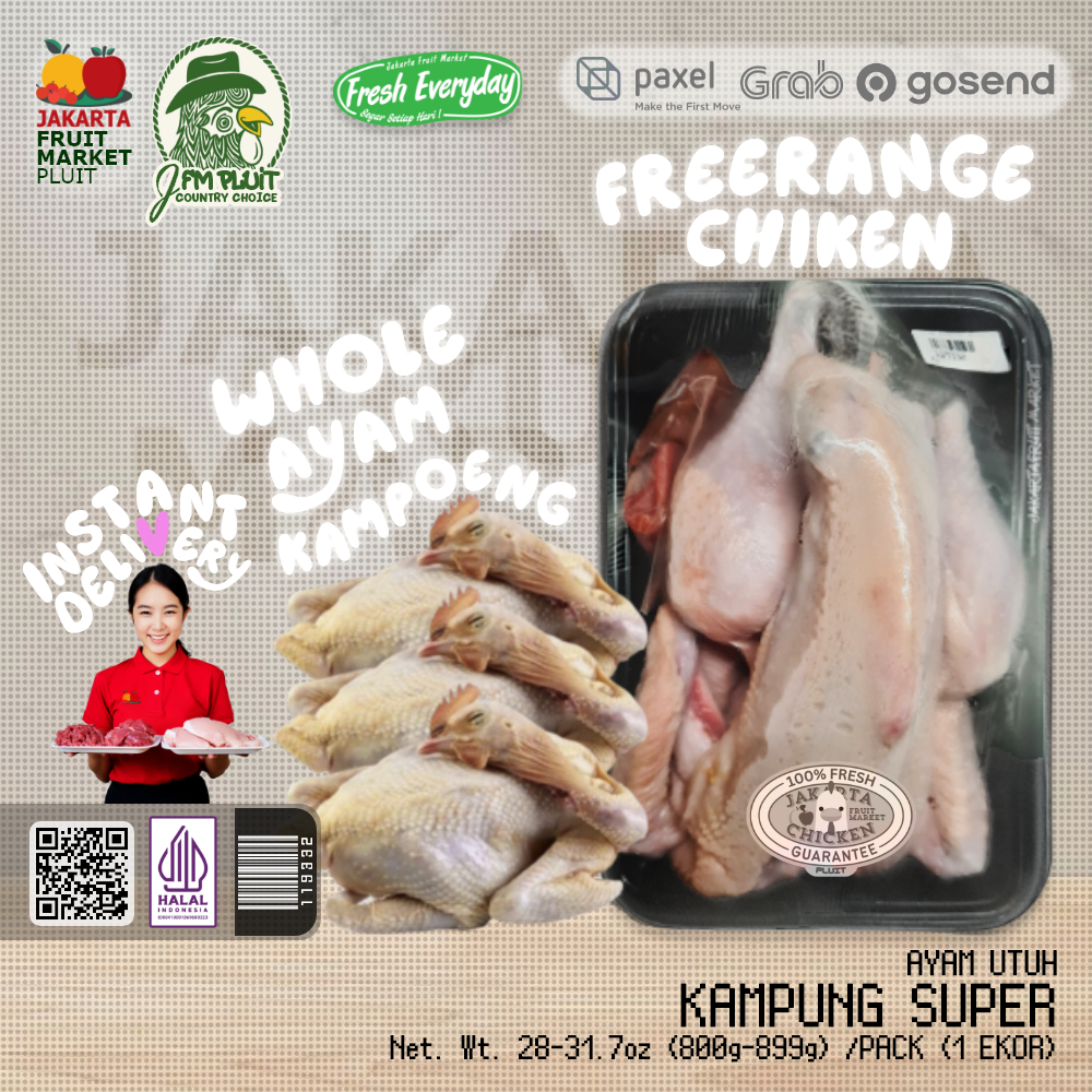 

AYAM KAMPUNG UTUH | HALAL Fresh Whole Free Range Chicken Daging Super Country Choice