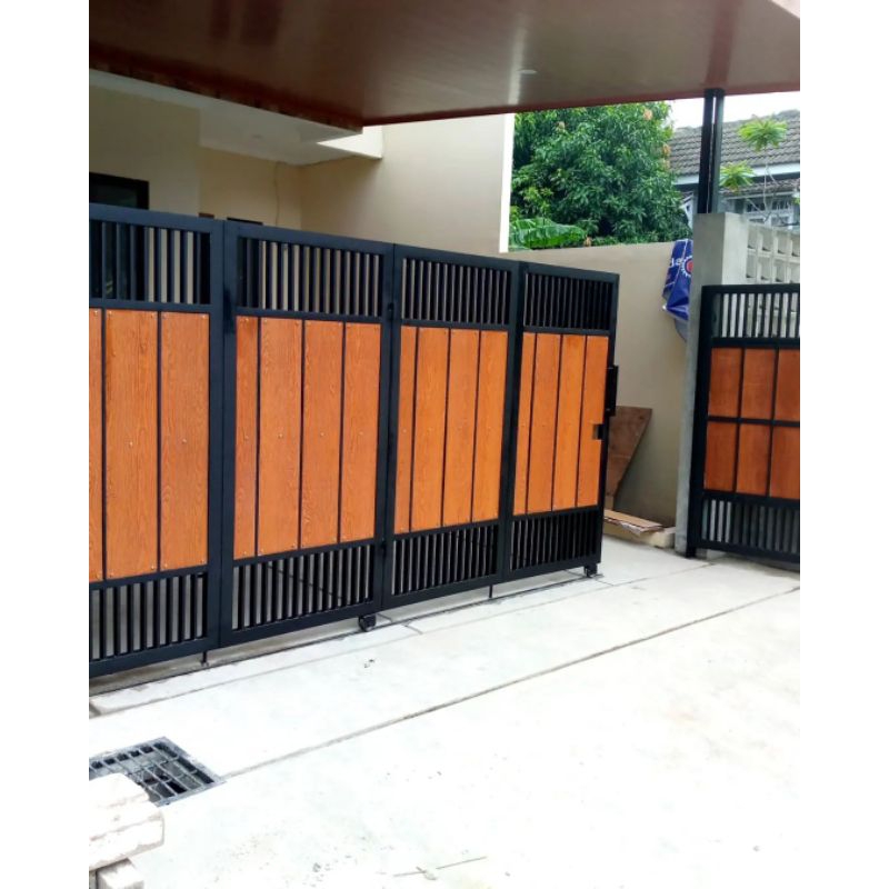 pagar minimalis besi hollow galvanis model plankgrc
