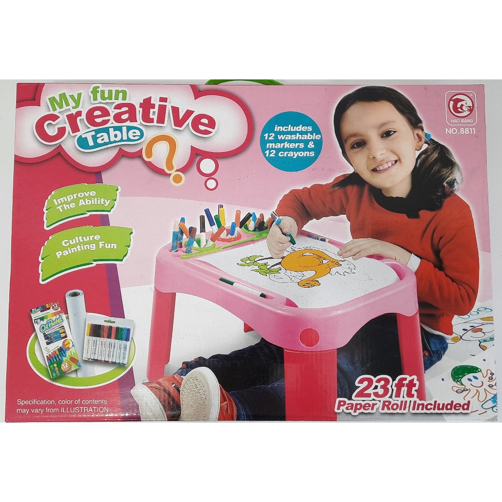 

ROFOTOYS MAINAN MEJA BELAJAR MY FUN CREATIVE TABLE / Mainan anak Meja Menggambar ber SNI