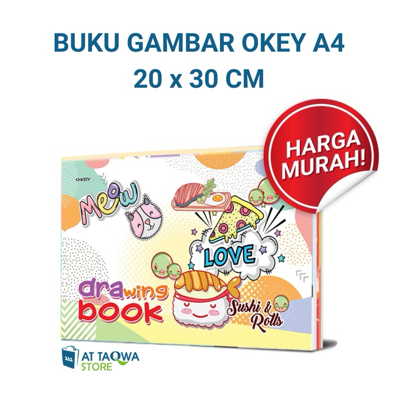 

[1 BUKU] Buku Gambar OKEY A4 20 x 30 CM Isi 10 Lembar