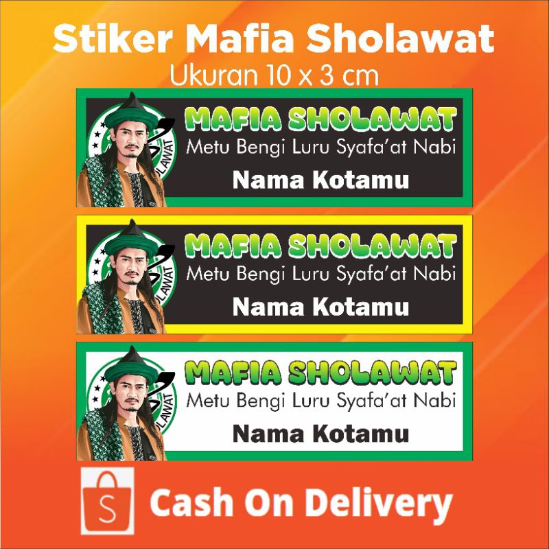 

STIKER MAFIA SHOLAWAT STIKER VYINIL STIKER ANTI AIR STIKER 10 X 3 CM