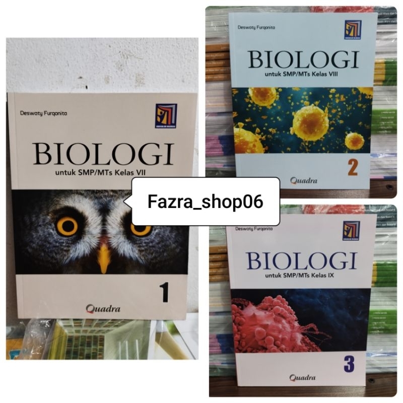 NEW & ORI Buku Pelajaran Biologi SMP MTS kelas 1 7 VII, 2 8 VIII, 3 9 IX Kurikulum Merdeka Quadra