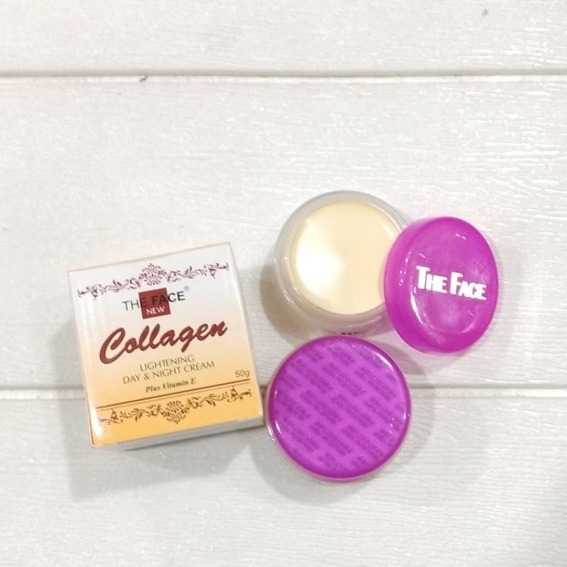 THE FACE COLLAGEN CREAM PAGI & MALAM / CREAM PENCERAH WAJAH COLLAGEN BPOM