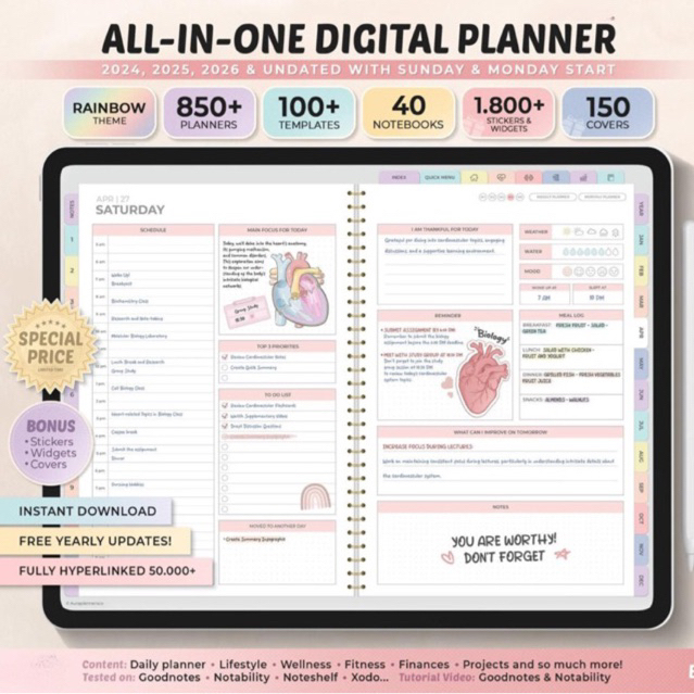 

Digital Planner Digital by AuraPlanners 2024/2025/2026