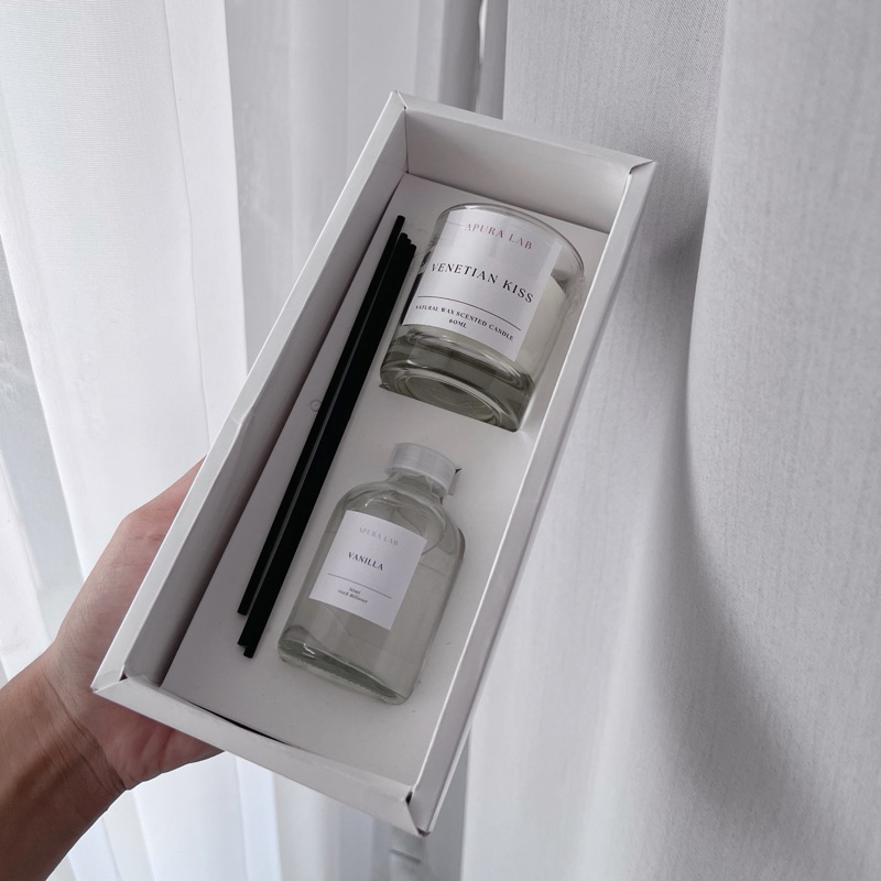 

HAMPERS SET REED DIFFUSER & SCENTED CANDLE GIFTSET GIFTBOX