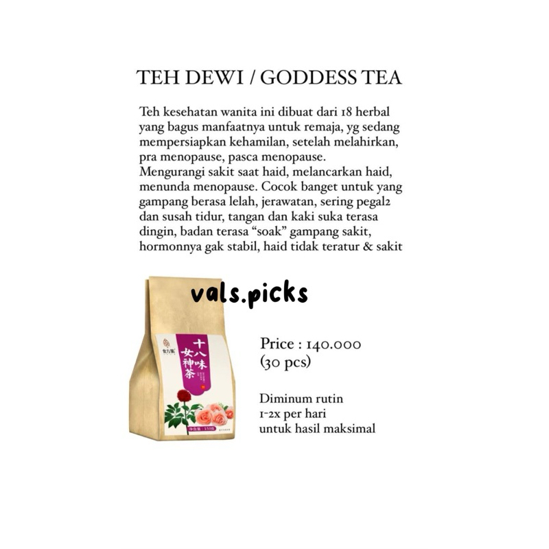 

Teh Dewi / Goddes Tea