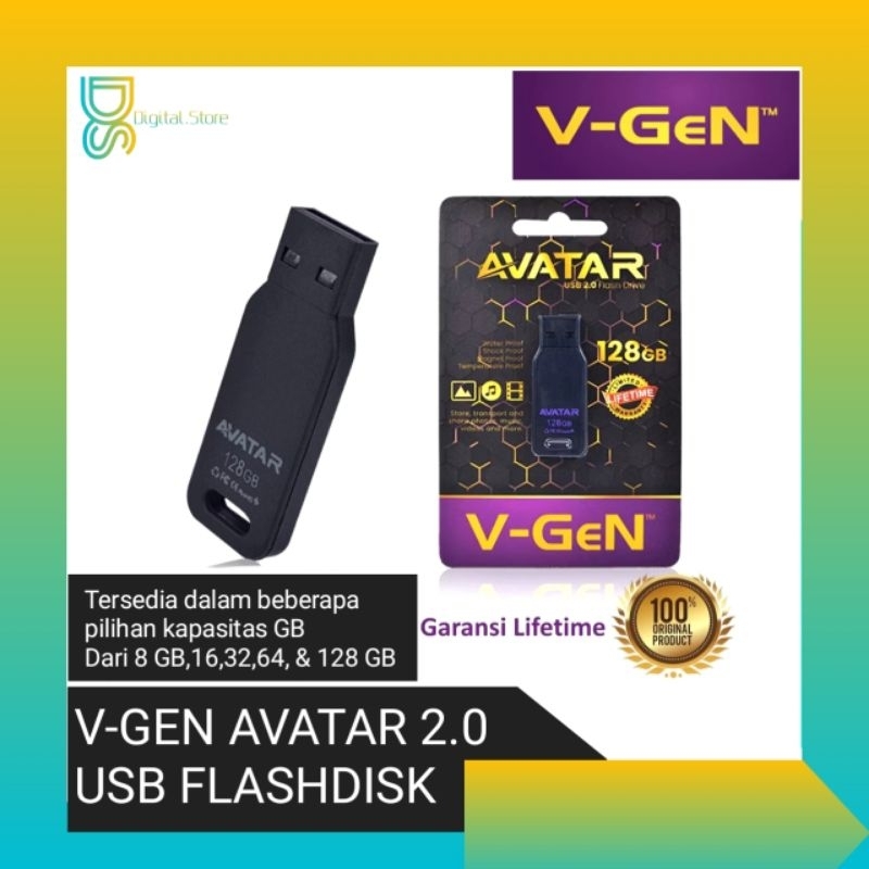 Flashdisk V-Gen AVATAR usb 2.0, 8 GB,16 GB, 32 GB, 64 GB ORIGINAL 100%