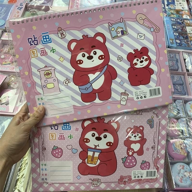 

(30hal)buku gambar+stiker Sanrio A4/buku gambar anak sekolah