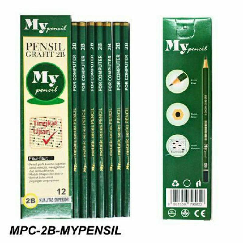 

Pensil 2B MY PENCIL 1 pack 12 pcs