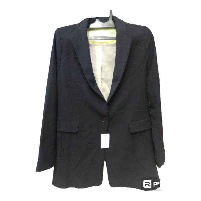 Pernah Dipakai Pribadi BLAZER WANITA NAVY Stick Balik Hijau Melon / JAS WANITA /Blazer Wanita