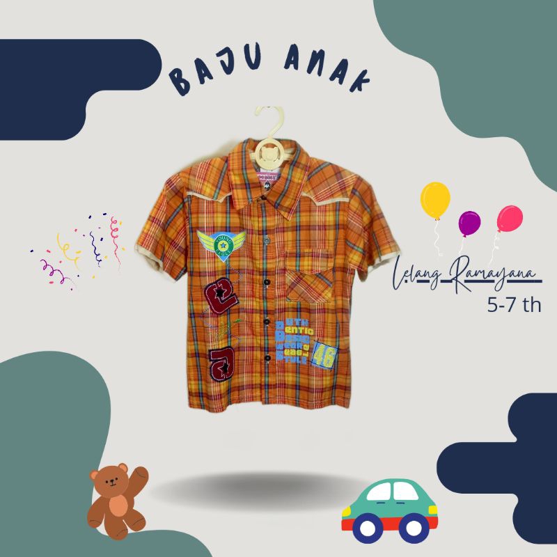 BAJU ANAK EX RAMAYANA MALL KEMEJA ANAK LAKI-LAKI