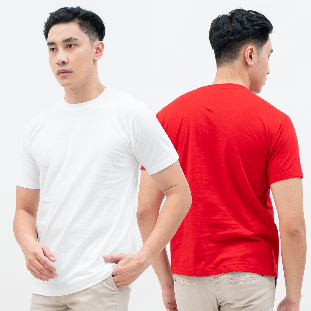 KAOS POLOS PRIA MERAH PUTIH