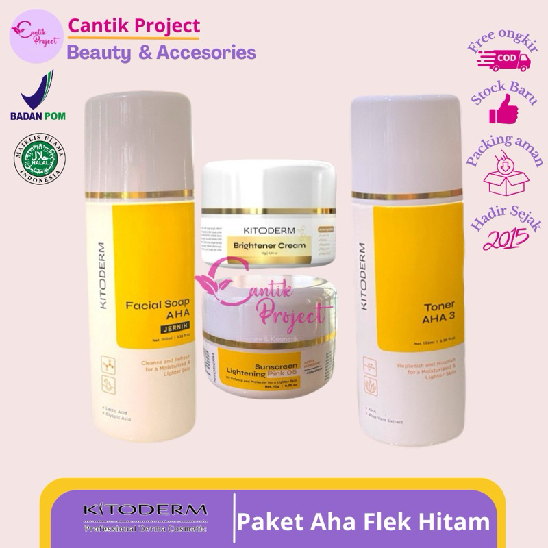 KITODERM / Paket Flek Tebal / Perawatan Kulit Flek hitam