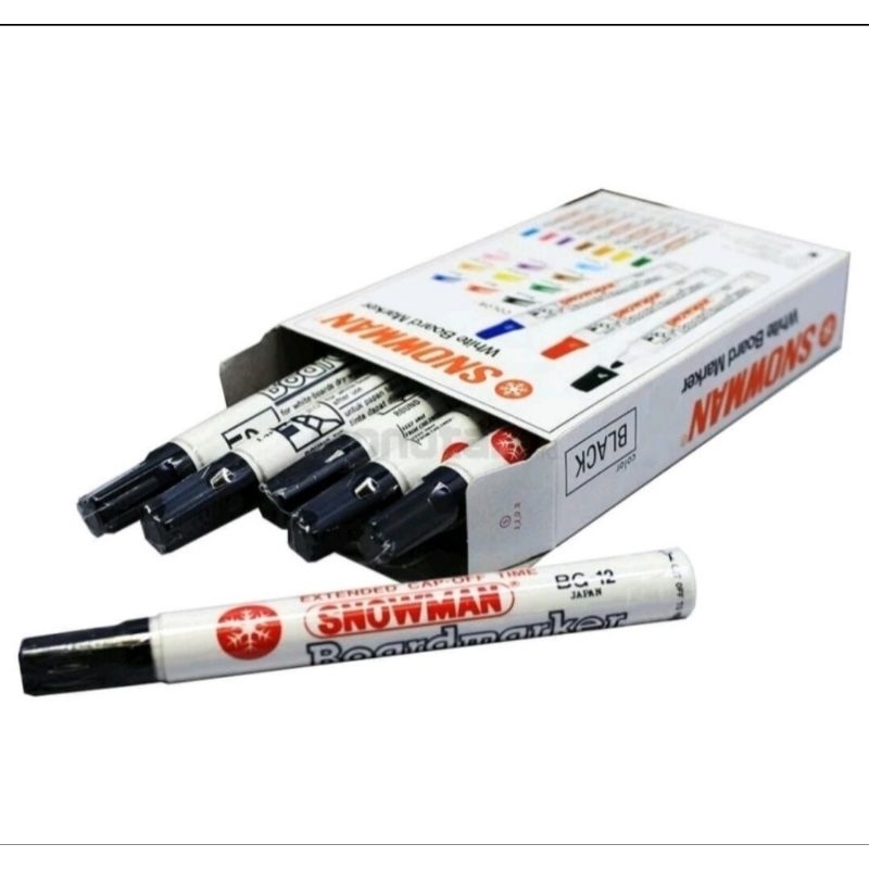 

ISI 6PCS SPIDOL WHITEBOARD snowman bg12 hitam