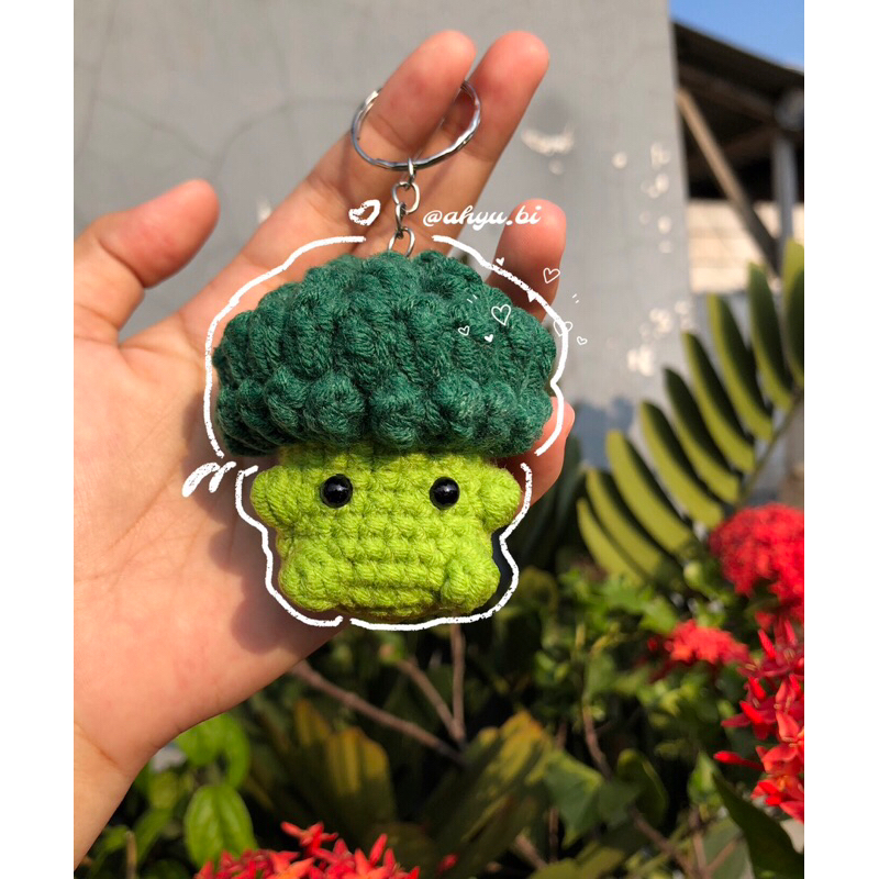 Gantungan Kunci Rajut Brokoli || Keychain Amigurumi Brokoli || Keychain Crochet Brokoli || Boneka Am
