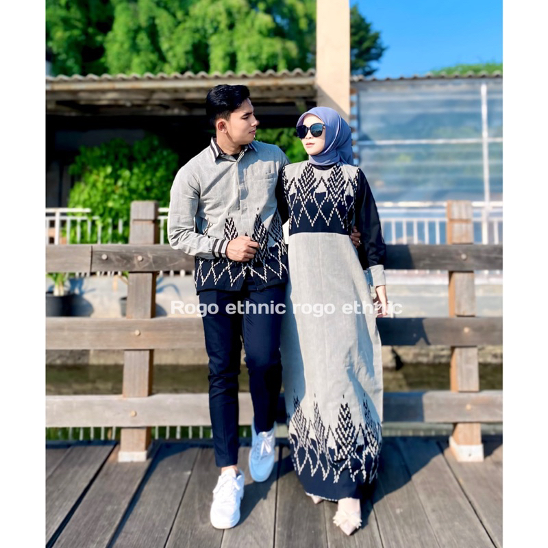 COUPLE GAMIS SHIMERA GAMIS TENUN BAJU COUPLE KONDANGAN SET COUPLE TENUN SERAGAM MUSLIM GAMIS ETHNIK