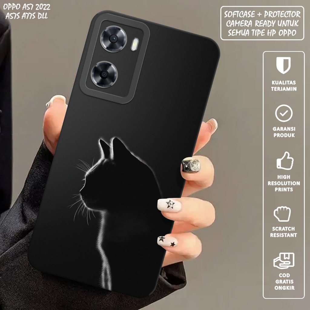 CASE OPPO A57 A57S A77S - Casing Hp Oppo A57 A57S A77S - Softcase Oppo A57 A57S A77S Motif (KUCING C