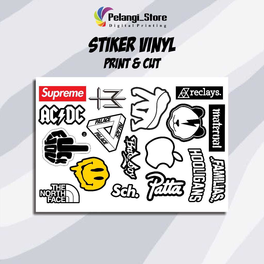 

STICKER LOGO BRAND AESTHETIC UNTUK LAPTOP CASE TUMBLER HP HELM MOTOR UKURAN 5 CM PER STIKER - 6