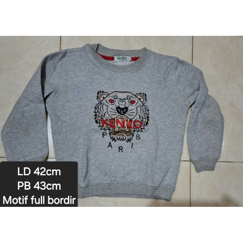 Preloved Sweater Kenzo motif full bordir