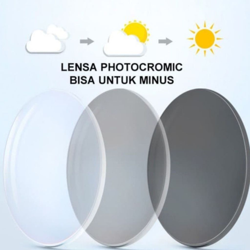 eye.glasses Lensa Photocromic  Blueray Bluecromic Minus tinggi PGX