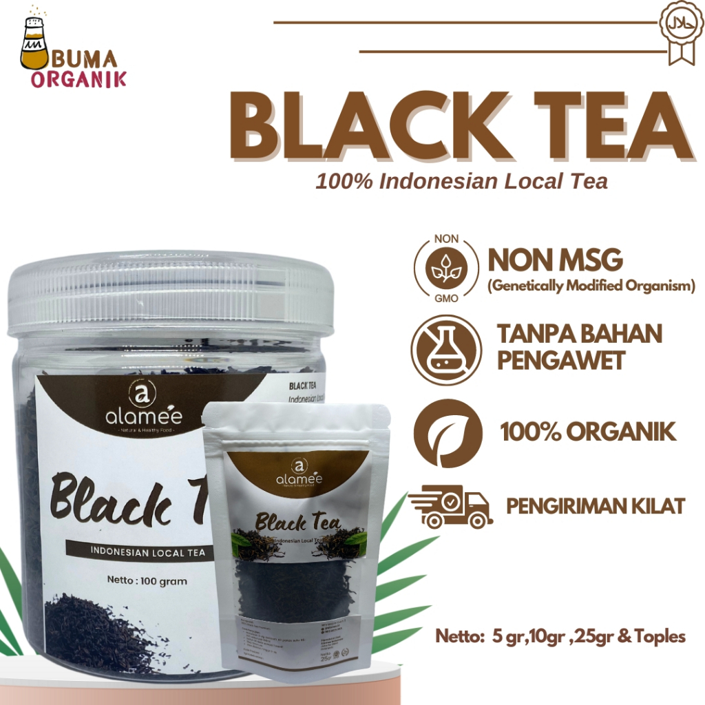 

Black Tea Organic Teh Hitam Kering Dried Teh Lokal Indonesia