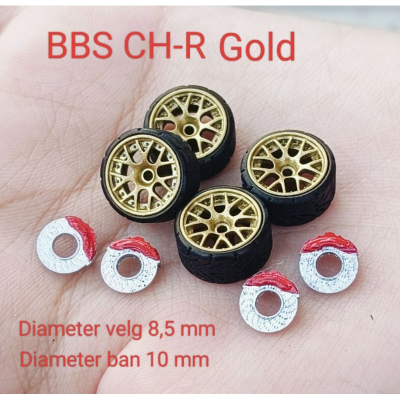 Velg + ban DB 10 mm ; 10,5 mm custom diecast 64