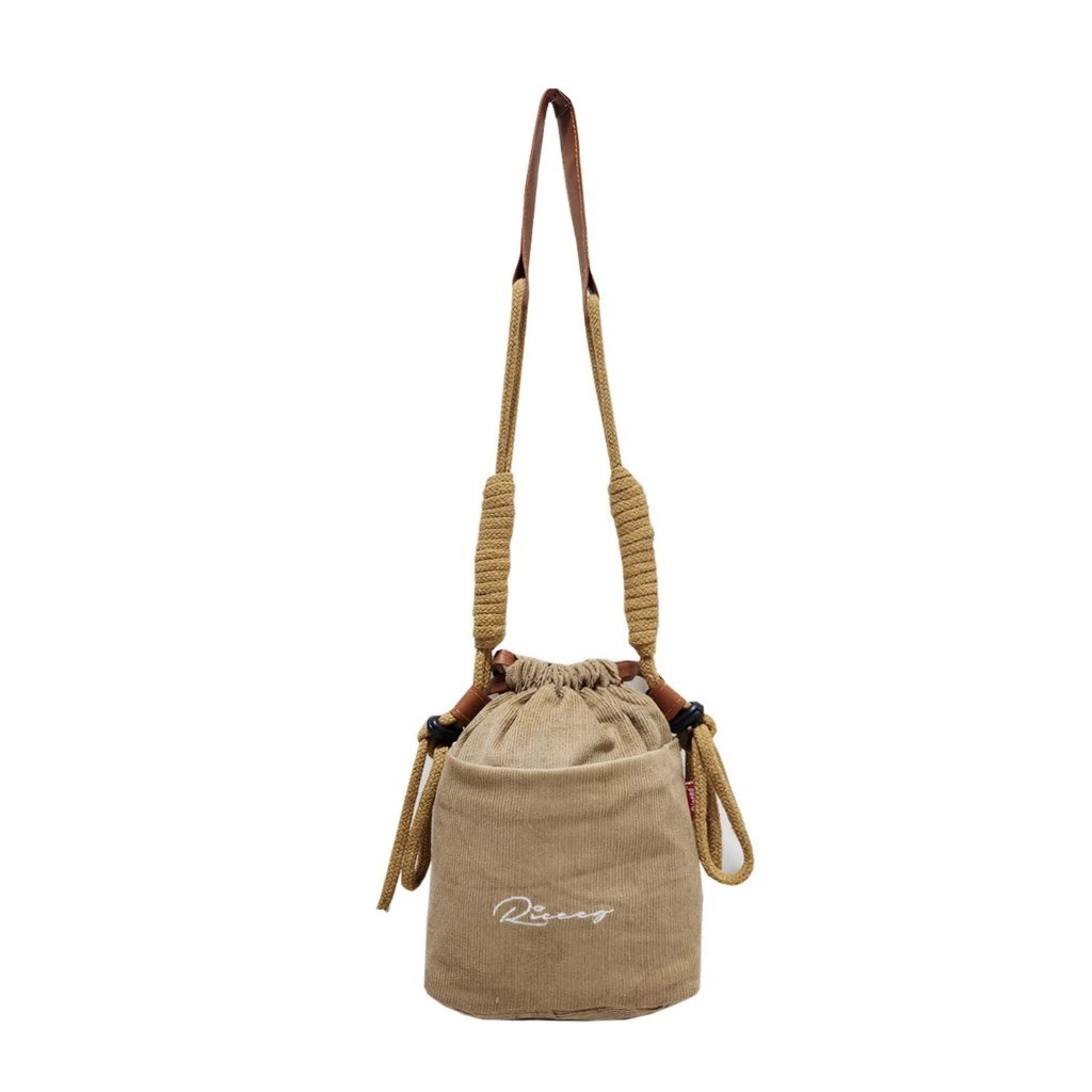 Tas Selempang Mini Serut Wanita Bahan Corduroy