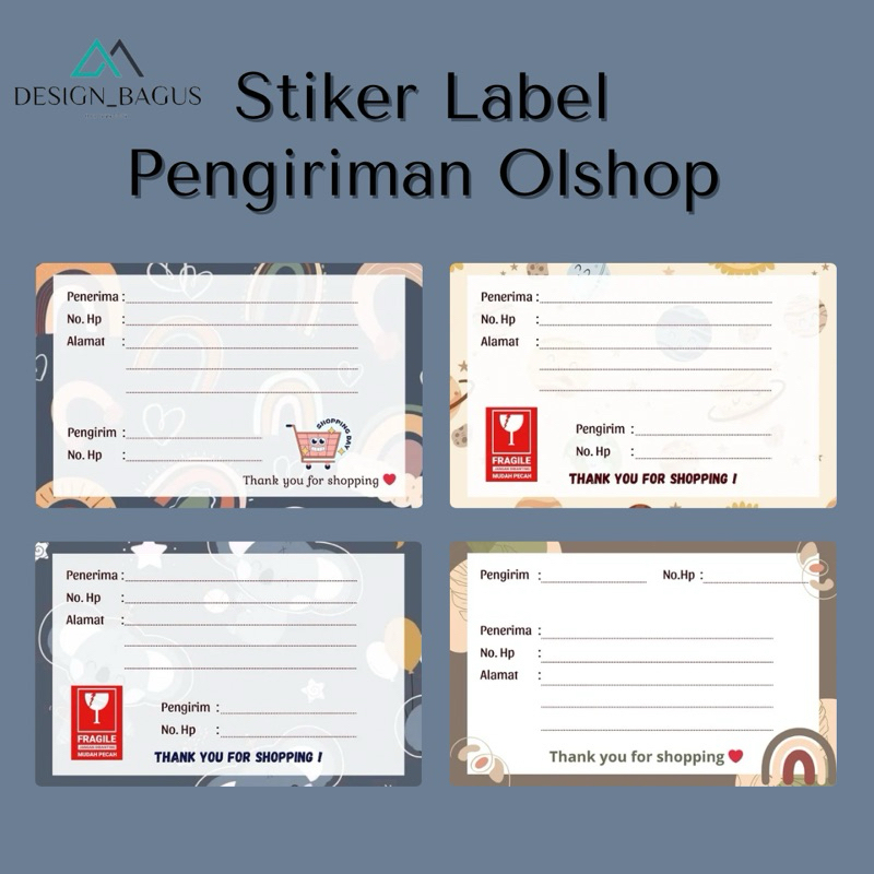 

[isi 50pcs] stiker label pengiriman olshop/Stiker pengiriman/stiker label pengiriman