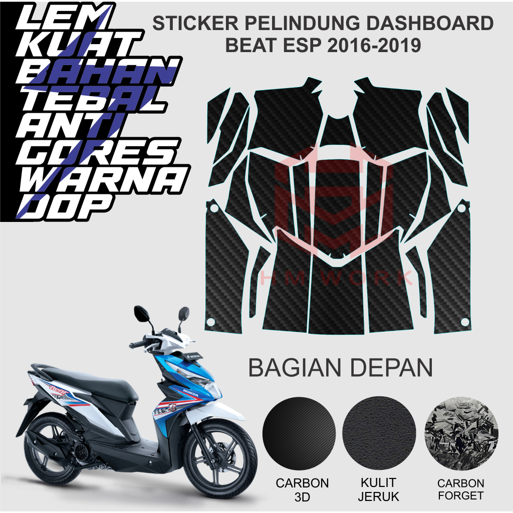 STICKER DASHBOARD BEAT ESP 2016-2019 | PELINDUNG DASHBOARD