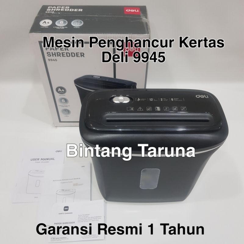 Mesin Penghancur Kertas Deli 9945 Paper Shredder Deli 9945 Cross Cut Paper Shredder Deli