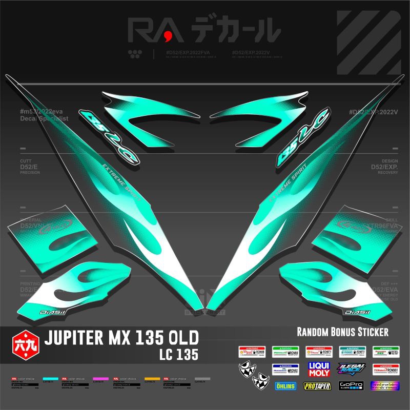 JUPITER MX 135 OLD TRANSPRAN/STRIPING EXCITER 135 OLD/LC 135OLD/STIKER JUPITER MX OLD