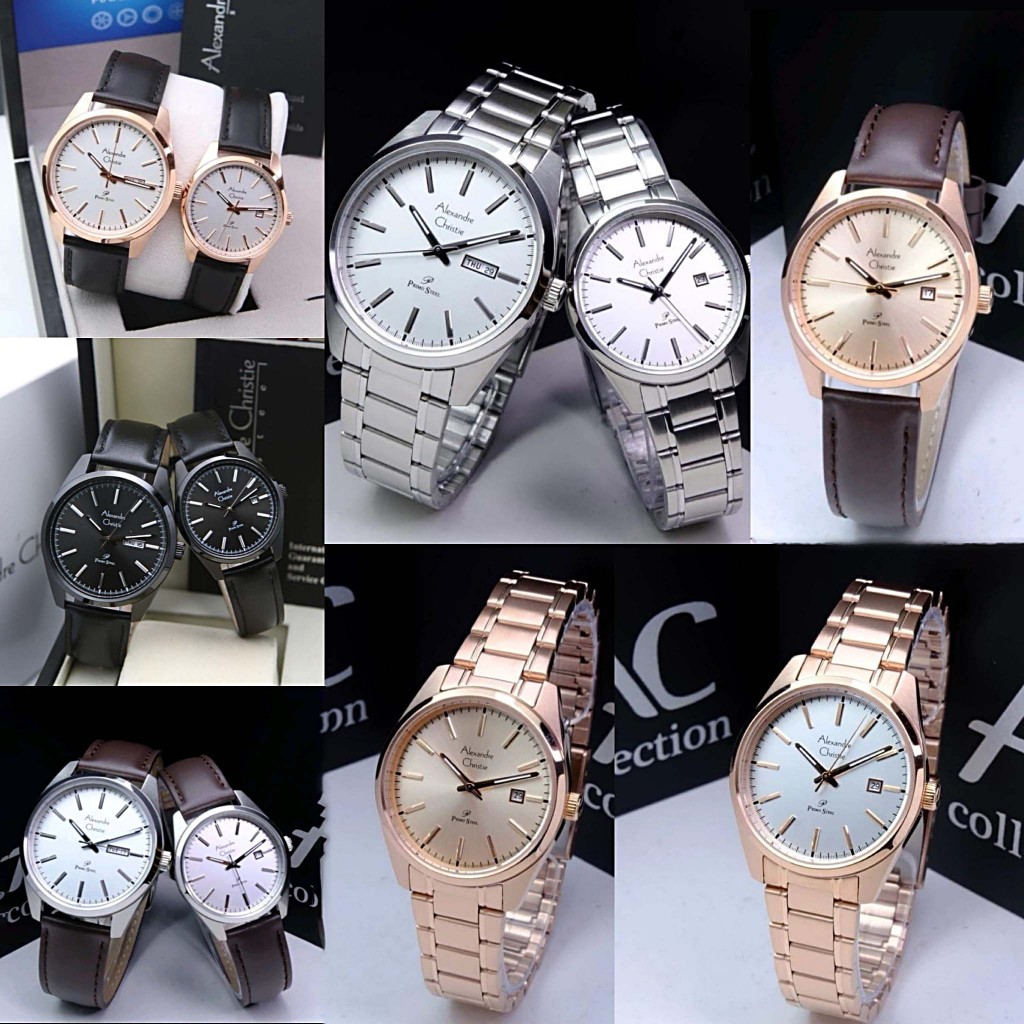 ALEXANDRE CHRISTIE AC 1025 JAM TANGAN COUPLE ORIGINAL