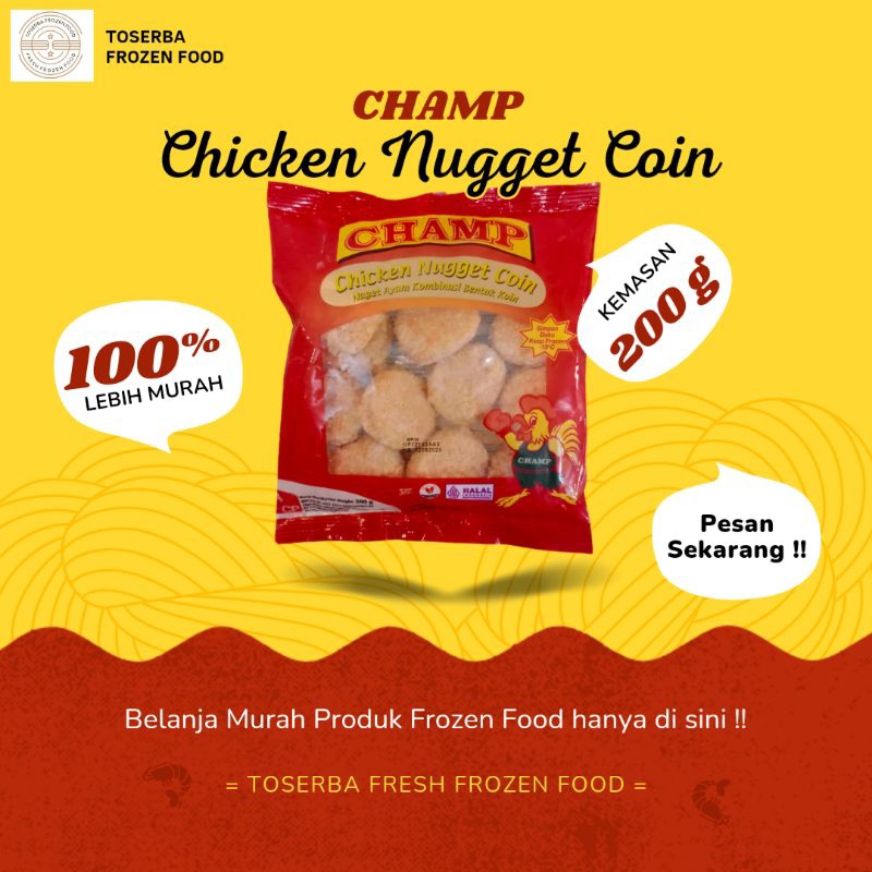 

CHAMP Chicken Nugget Coin 200g Naget Bentuk Koin