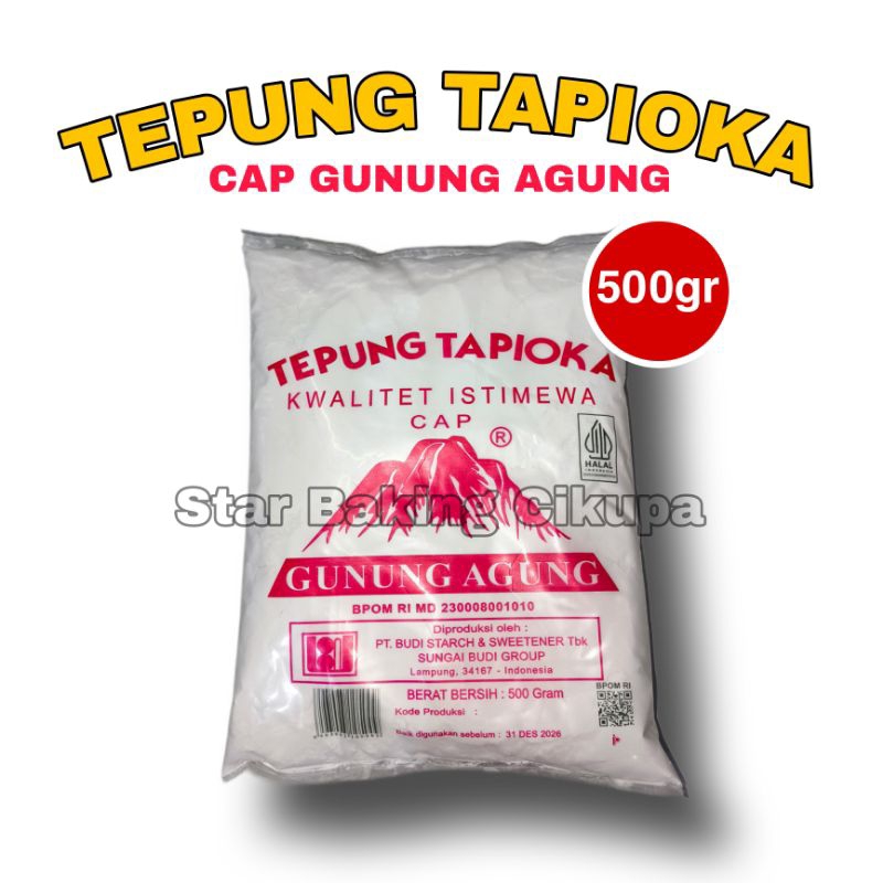 

TEPUNG TAPIOKA CAP GUNUNG AGUNG 500 GRAM