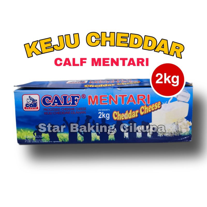 

KEJU CHEDDAR CALF MENTARI 2KG Cheddar Cheese Murah