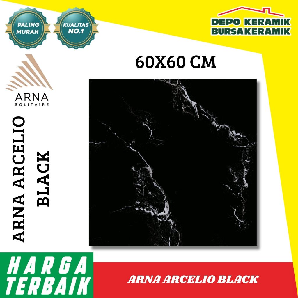 GRANIT MEWAH ARNA 60X60 CM ARCELIO BLACK