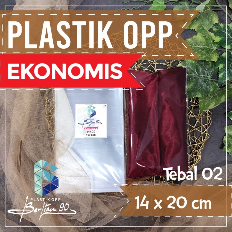 opp ekonomis/opp 14x20 16 mic/plastik undangan