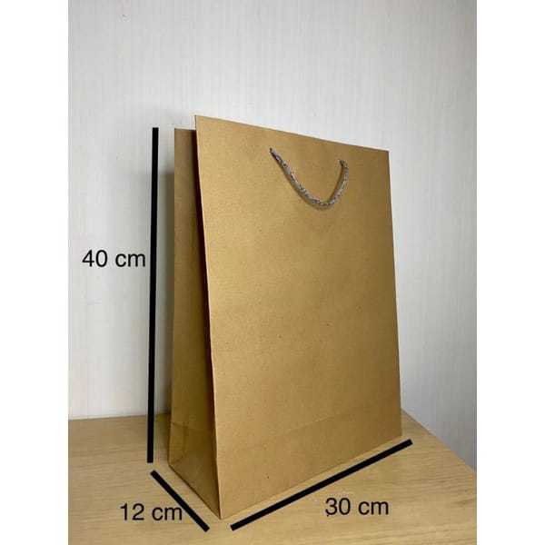 

PAPERBAG BESAR POLOS 30x12x40 | PAPER BAG POLOS TALI