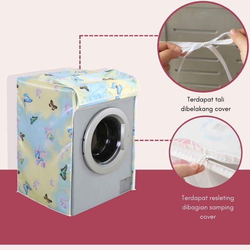 Pelindung Mesin Cuci / Cover Mesin Cuci Anti Debu Pintu Depan