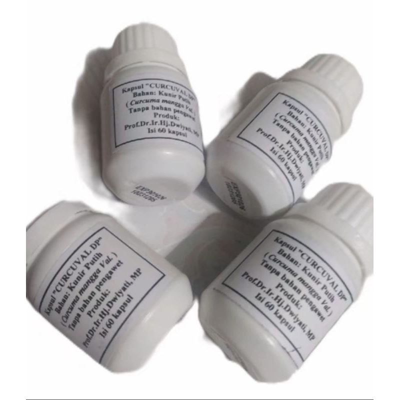 Kapsul herbal kunir putih  ASLI BPOM Prof.Dr.Ir.Hj.Dwiyati,MP /Isi 60 kapsul