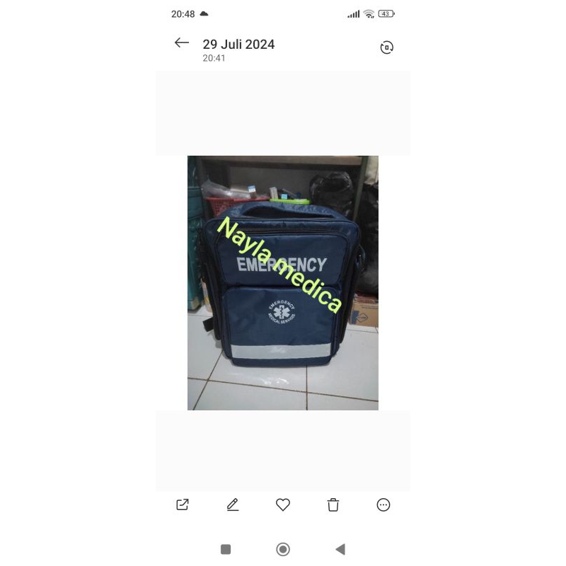 Tas Emergency kode Blue Bag emergency blue