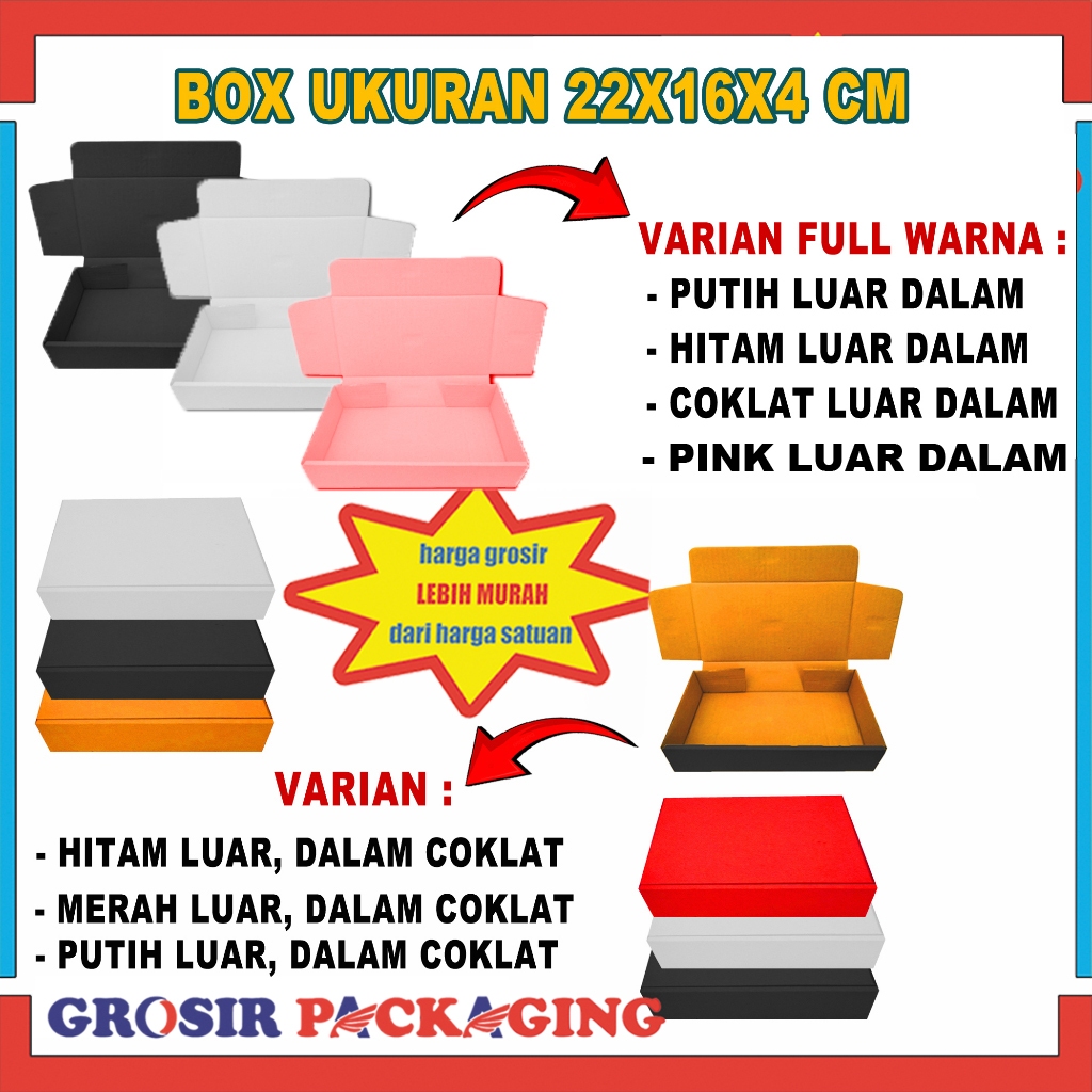 

Box 22x16x4 cm/Box Hampers/Kemasan/Kardus Polos