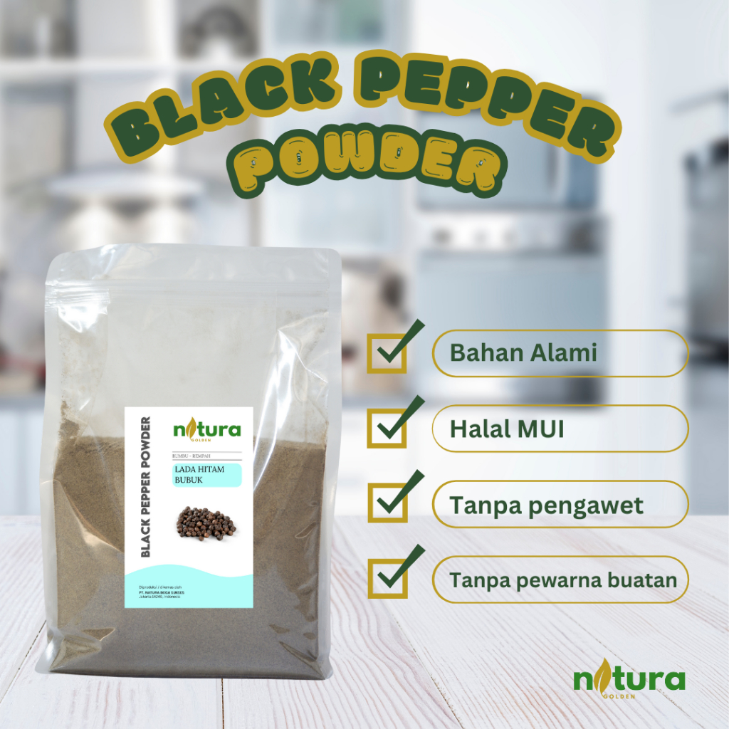 

Natura Golden Lada Hitam Bubuk | Black pepper powder