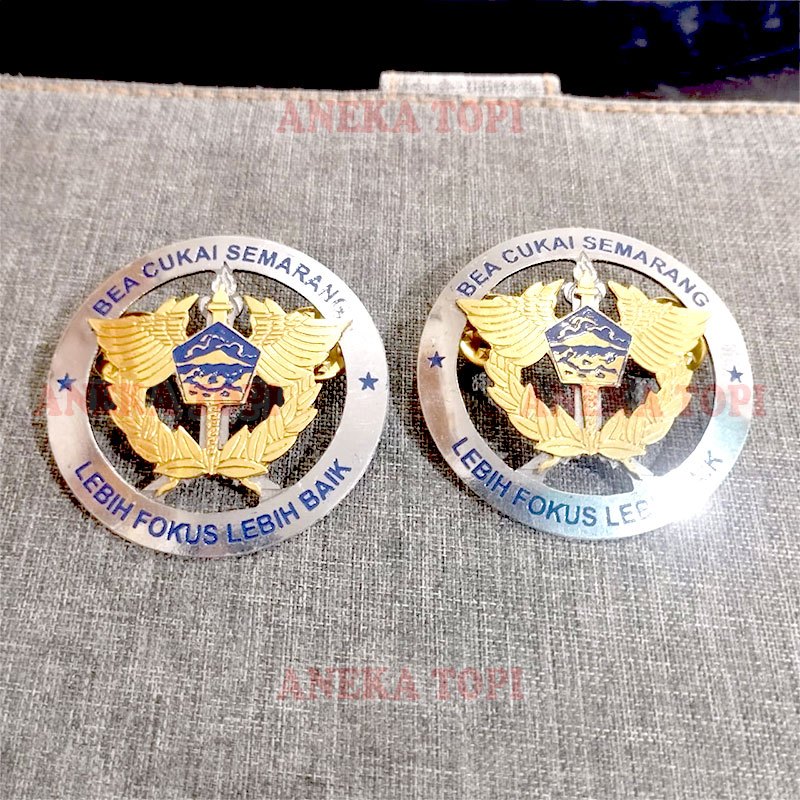 Lencana Logo Bea Cukai Model Bulat Pin Bea Cukai Lencana Bea Cukai Daerah - Aneka Topi