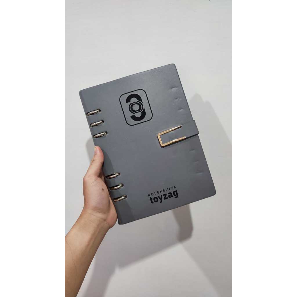 

[BISA CUSTOM] Binder Notebook Kulit Ukuran A5 Custom/ Buku Binder A5 Custom Logo