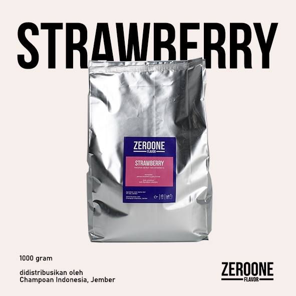 

minuman serbuk rasa strawberry | zeroone flavor